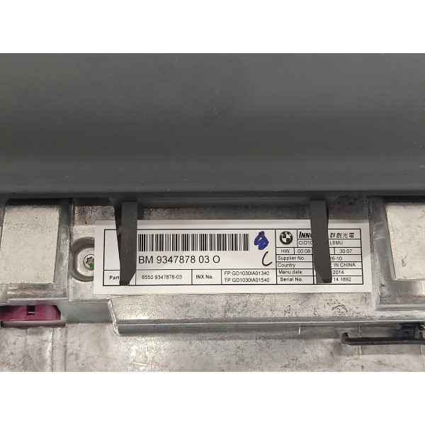 Tela Central Multimídia Bmw X6 2015 9347878 Preto