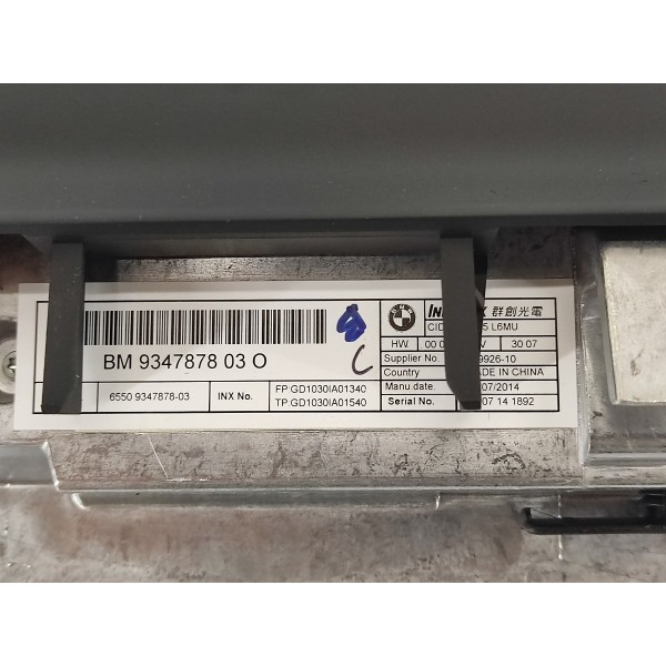 Tela Central Multimídia Bmw X6 2015 9347878 Preto