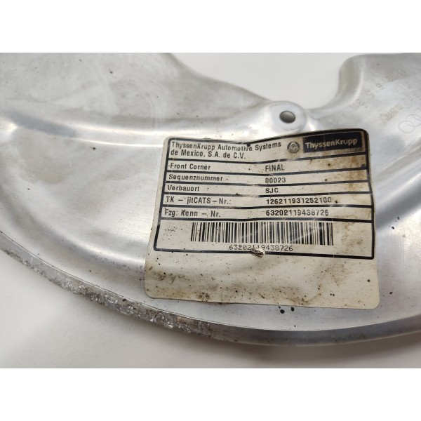 Espelho Disco Freio D.e Audi Q5 2.0 2022 8w0615311 Prateado