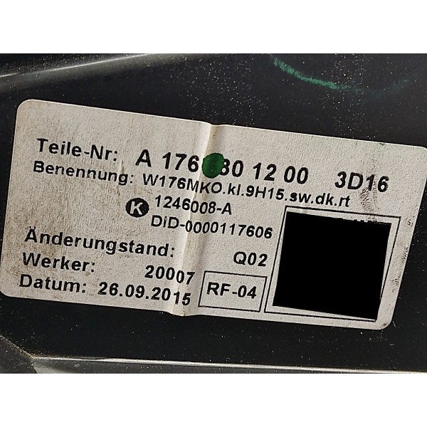 Apoio Braço Console Central Mercedes Cla 45 Amg 2016 Preto