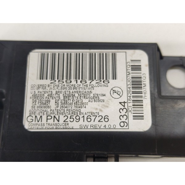 Modulo Gps Bussola Chevrolet Captiva 3.6 2011 Preto