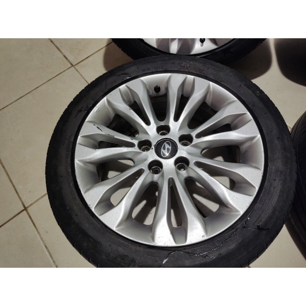 Jogo Roda R17 Azera 3.3 2011 Pneu Ruim  Cinza