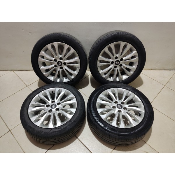 Jogo Roda R17 Azera 3.3 2011 Pneu Ruim  Cinza