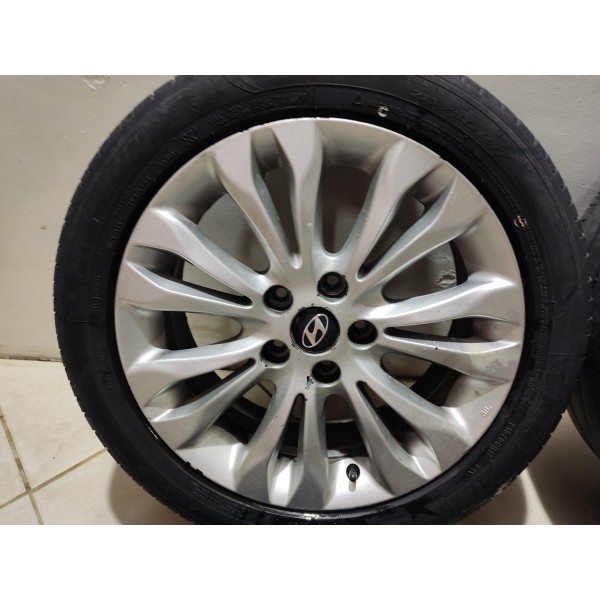 Jogo Roda R17 Azera 3.3 2011 Pneu Ruim  Cinza