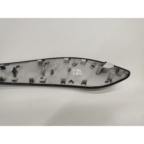 Moldura Puxador Porta Plotado Fibra Carb T.d Bmw 320i 2015 Preto