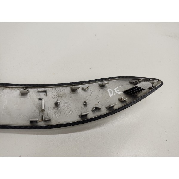 Moldura Puxador Porta Plotado Fibra Carb D.e Bmw 320i 2015 Preto