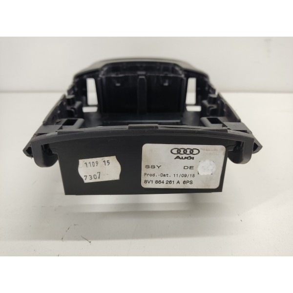 Moldura Central Console Porta Copo Audi A3 1.4 Tsi 2016 Preto