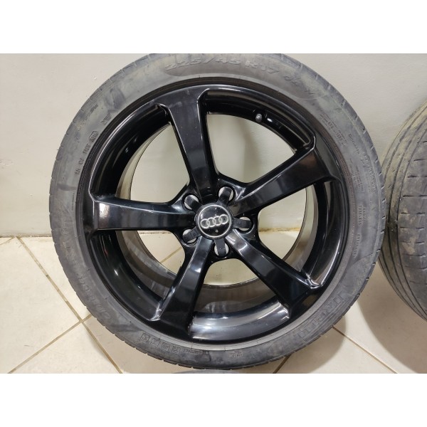 Jogo Roda R17 Audi A3 2016 Pneu Ruim Preto