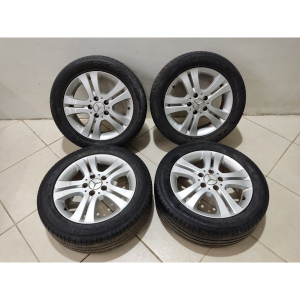 Jogo Roda R16 Mercedes B200 2011 Pneu Ruim Preto