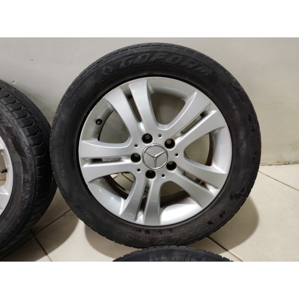 Jogo Roda R16 Mercedes B200 2011 Pneu Ruim Preto