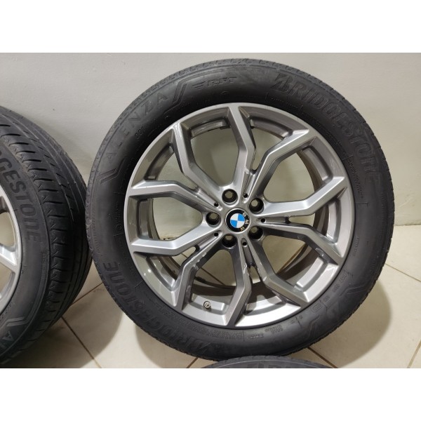 Jogo Roda R19 Bmw X3 2020 2 Pneus Ruins Preto