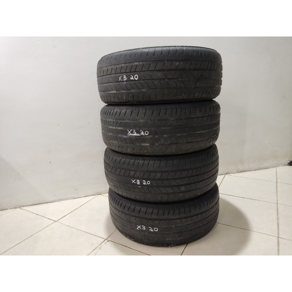 Jogo Roda R19 Bmw X3 2020 2 Pneus Ruins Preto