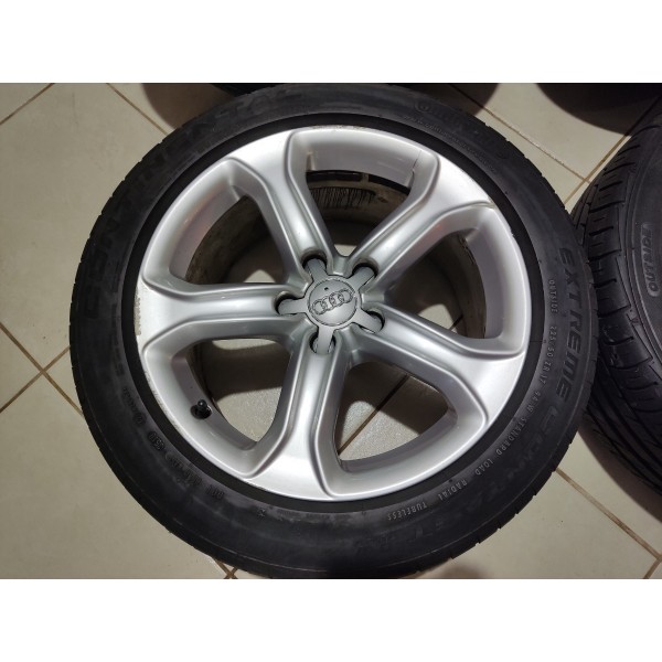 Jogo Roda R17 Audi A5 2015 1.8 Tfsi Pneu Ruim  Prateado