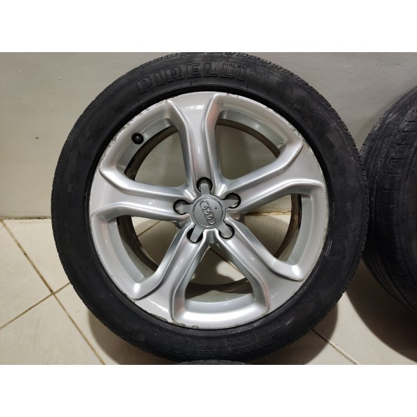 Jogo Roda R17 Audi A5 2015 1.8 Tfsi Pneu Ruim  Prateado