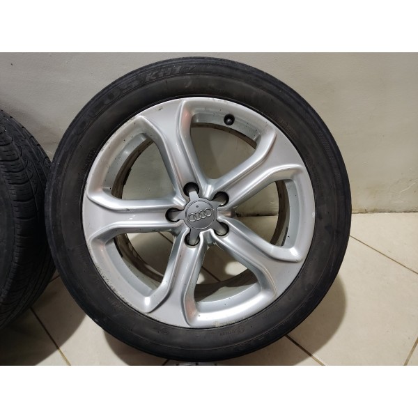Jogo Roda R17 Audi A5 2015 1.8 Tfsi Pneu Ruim  Prateado