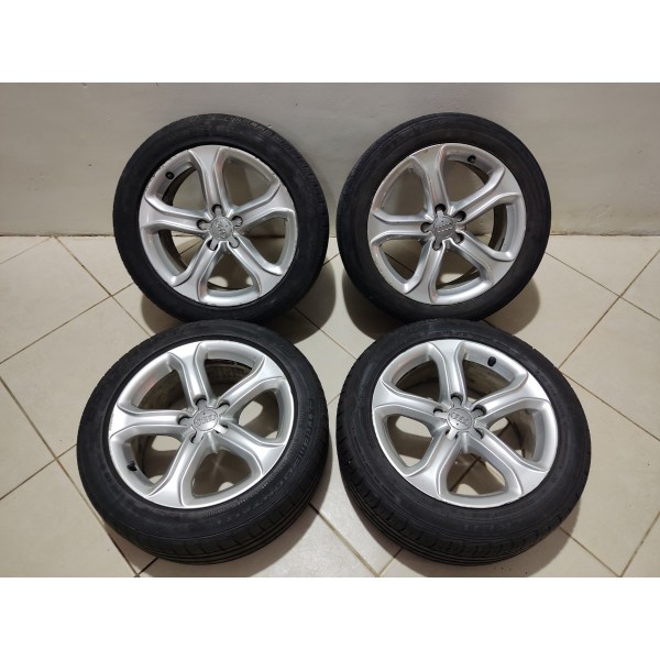 Jogo Roda R17 Audi A5 2015 1.8 Tfsi Pneu Ruim  Prateado