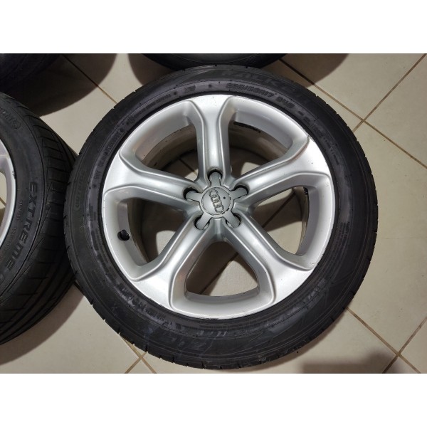 Jogo Roda R17 Audi A5 2015 1.8 Tfsi Pneu Ruim  Prateado