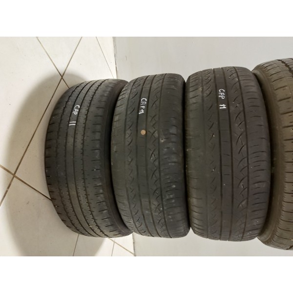 Jogo Roda R17 Chevrolet Captiva 3.6 2011 Pneu Ruim Prateado