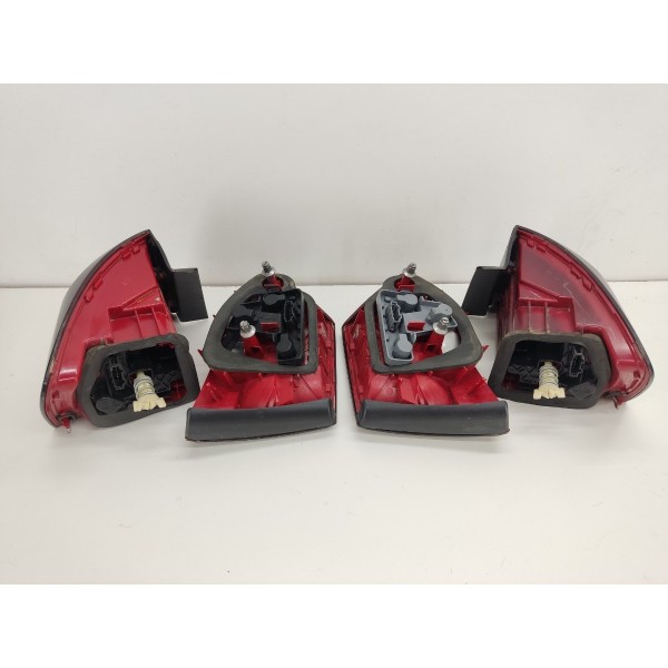 Jogo Lanterna Fume Pintada Jetta 2.0 Tsi 2011 2012 2013 2014 Esquerdo Vermelho