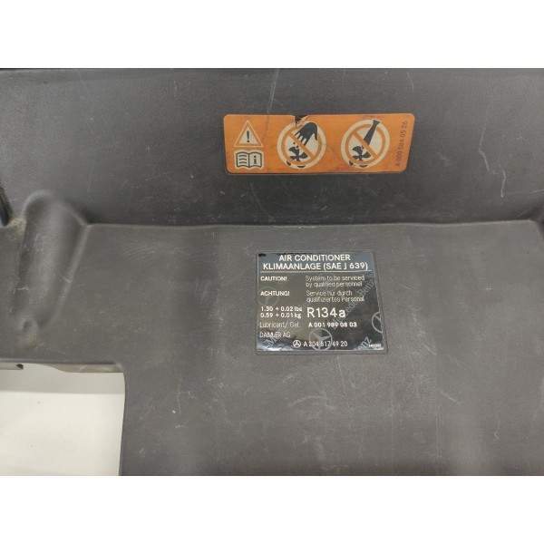 Acabamento Superior Painel Frontal Mercedes C250 2013 Preto Churrasqueira