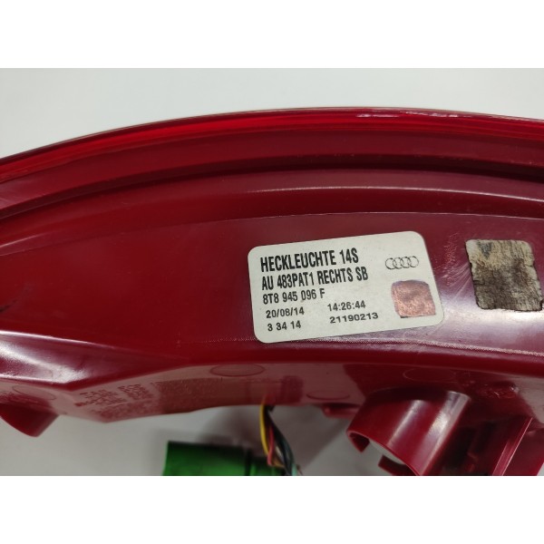 Lanterna Traseira Direita Audi A5 1.8t 2015 Direito Vermelho