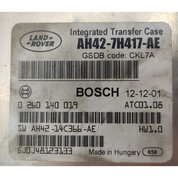 Modulo Traçao Land Rover Discovery 4 2012 Ah427h417